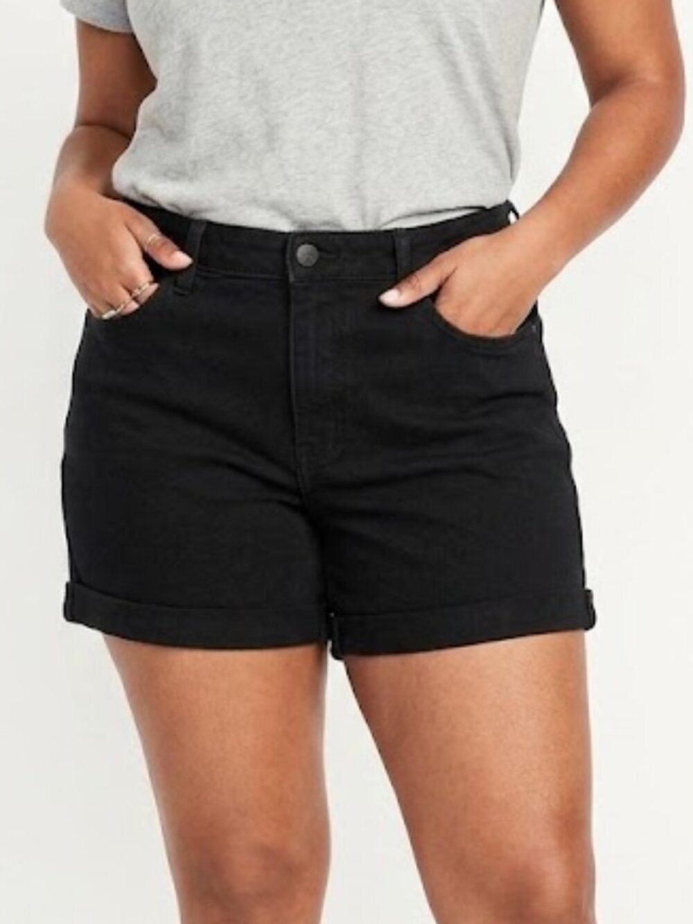 Old Navy High-Waisted Wow Black Jean shorts Size 14